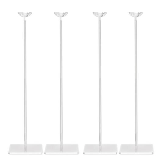 4 Pcs Reusable Acrylic Balloon Stand Kit Heavy Duty Tabletop Balloon Stick Holder with Base for Centerpiece Parties Weddings Birthdays