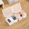 Storage Box Plastic Desktop Transparent Plastic Empty Box Small Square Box Portable Business Card Case Card Organizer Box Jewelry Box