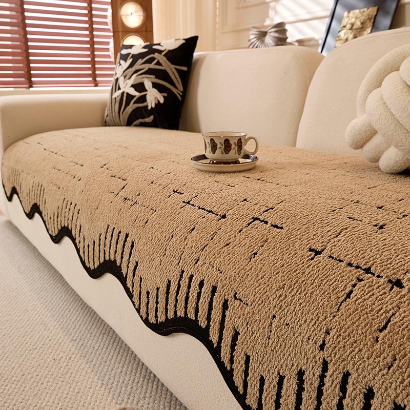 Premium Special-Shaped Sofa Cushion Autumn And Winter  New Non-Slip Plush One-Piece Leather Sofa Cover Cross-Border Special Supply