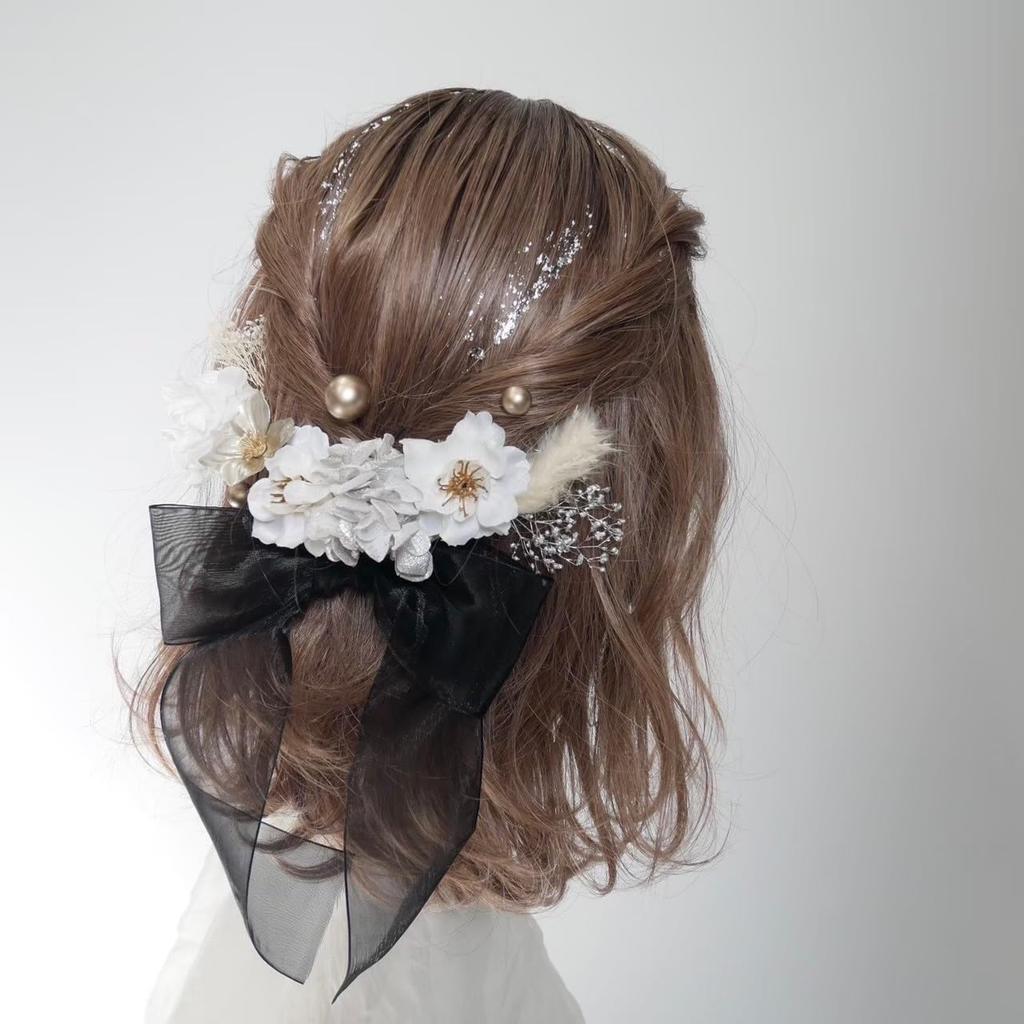 Lomeri Organzová stuha Vlasový doplněk O7 ve 3 (Černá) (Dostupné barvy)