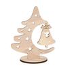 Xmas Tree Cutout Ornament Wooden Tree Ornament with Cut-out Patterns Hanging Pendant Freestanding Christmas Tree Centerpiece for Table Mantel