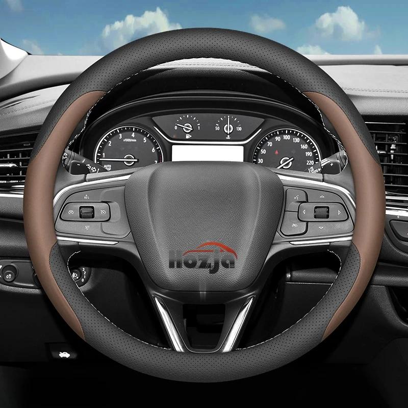 Leather Car Steering Wheel Cover for Opel Mokka X B Mokka-e Astra G H J K GTC Insignia A B Sport Tourer Vivaro A B C Accessories
