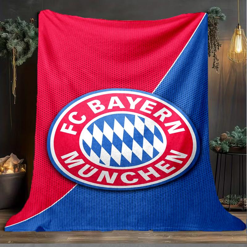 1PC FC Bayern München Printed Soft Flannel Blanket Throw for Adult Bedroom Living Room Sofa Camping Travel Fan Gifts Christmas Gifts