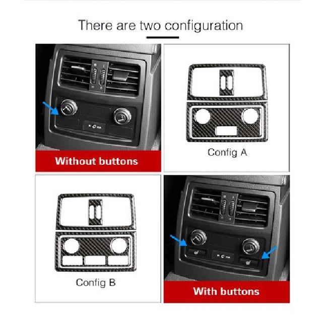 For BMW 5 Series E60 E61 2005-2010 Carbon Fiber Interior Air Outlet Trim Decal