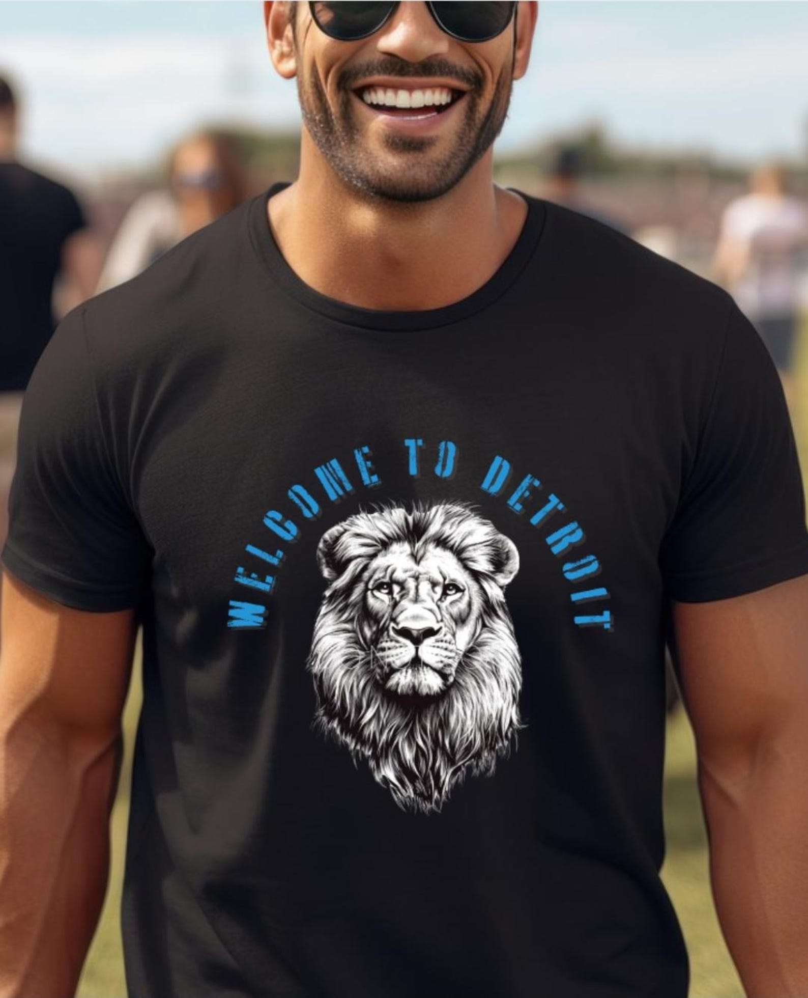Welcome to Detroit Shirt, Detroit Lion Graphic Tee, Motor City Shirt, Detroit Pride Shirt, Streetwear Graphic Tee, Detroit Michigan Shirt XL