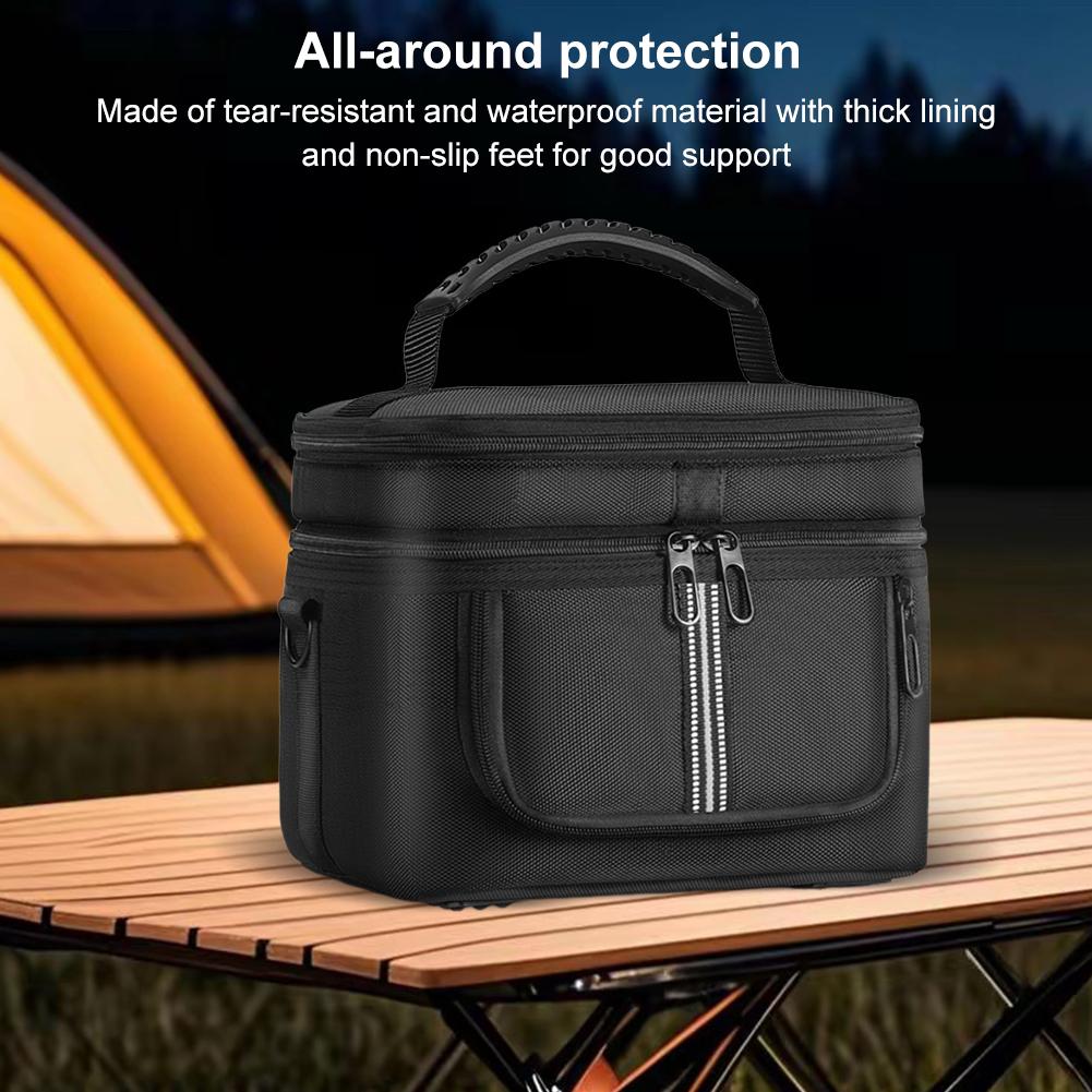 Portable Power Station Bag Anti-drop Carrying Case Large Storage Case Multiple Pockets for ECOFLOW RiVER 2 Outdoor Power Supply