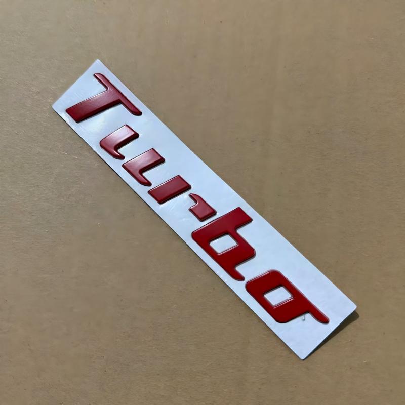 1Pc New Metal Car Badges Turbo Trunk Emblem Stickers Decals Decor For Beetle Turbocharger Boost Loading Boosting