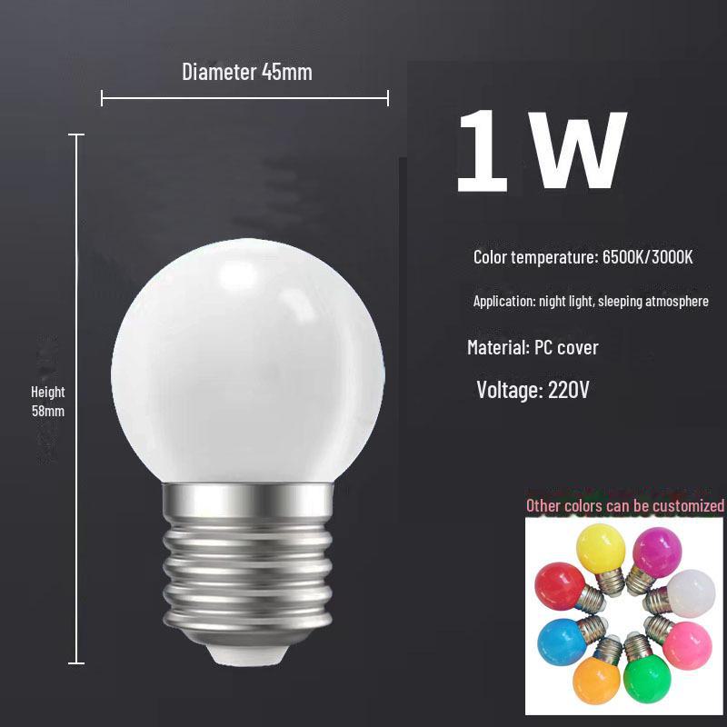 Energy-efficient LED bulb with linear constant current, plastic-coated aluminum design, suitable for household use with E27 screw base.