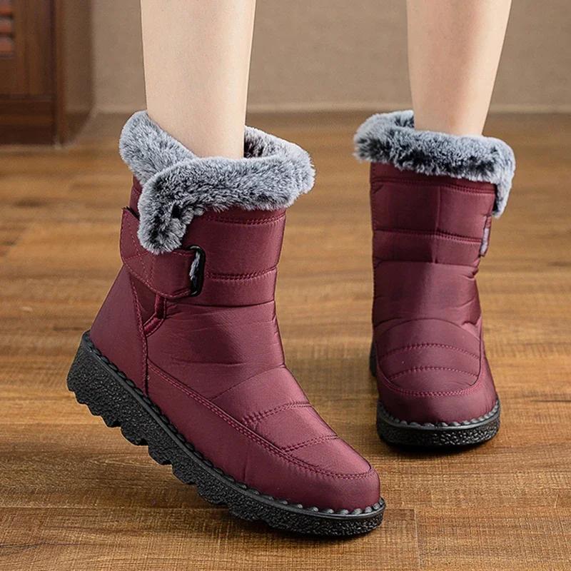 Snow Boots Women Flat Women Shoes Waterproof Women's Boots Keep Warm Shoes For Women Fashion Platform Winter Boots Botas Mujer