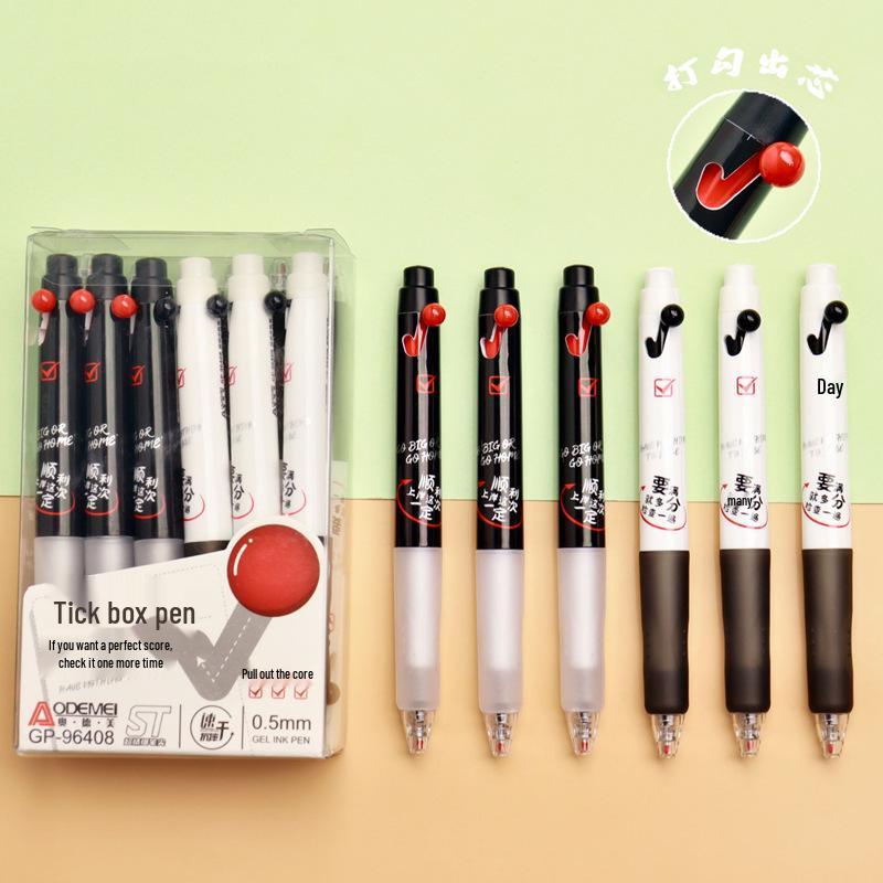 Compact 0.5mm Retractable Pen with Pocket Holder for Students and Office Use