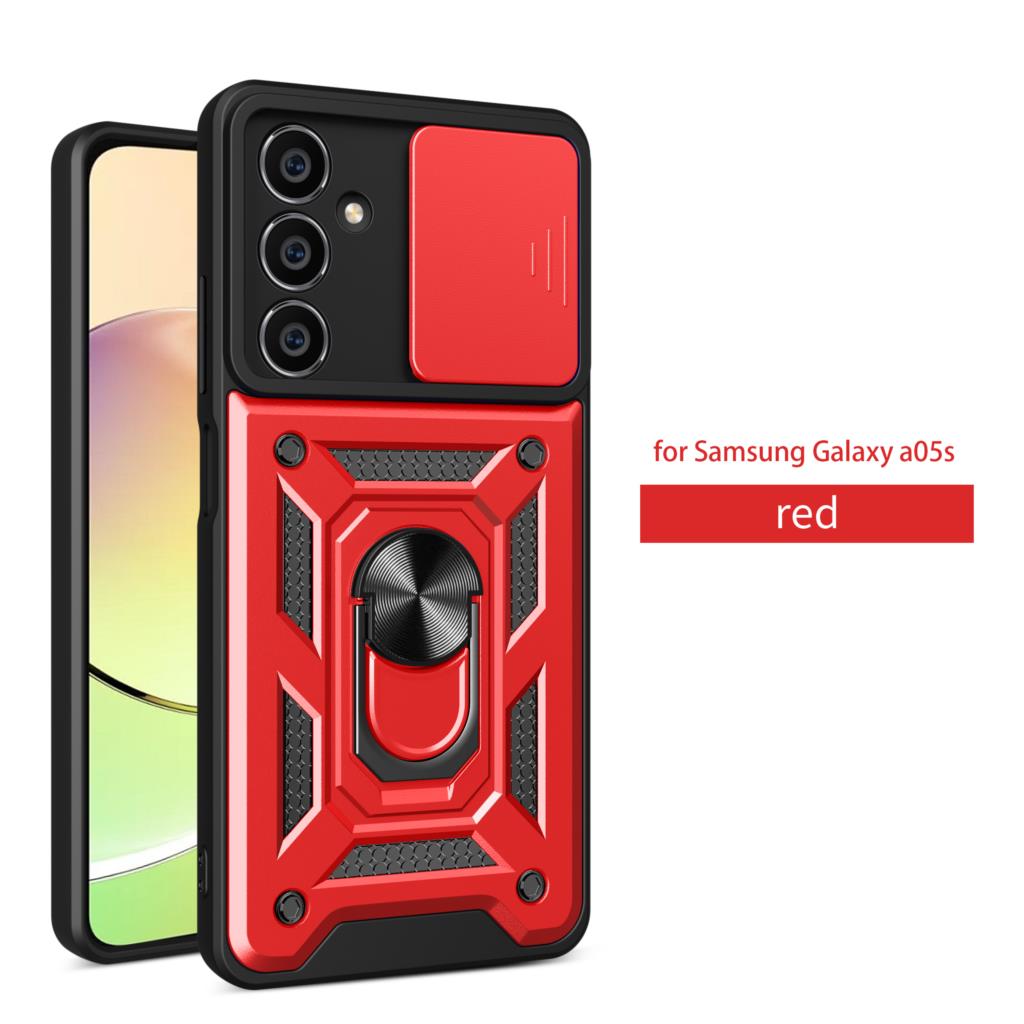 For Samsung Galaxy A05S 4G Case Push Window Lens Cover Ring Bracket Etui Coque Galaxy A05 A15 A25 A35 A55/Galaxy A14 A24 A34 A54