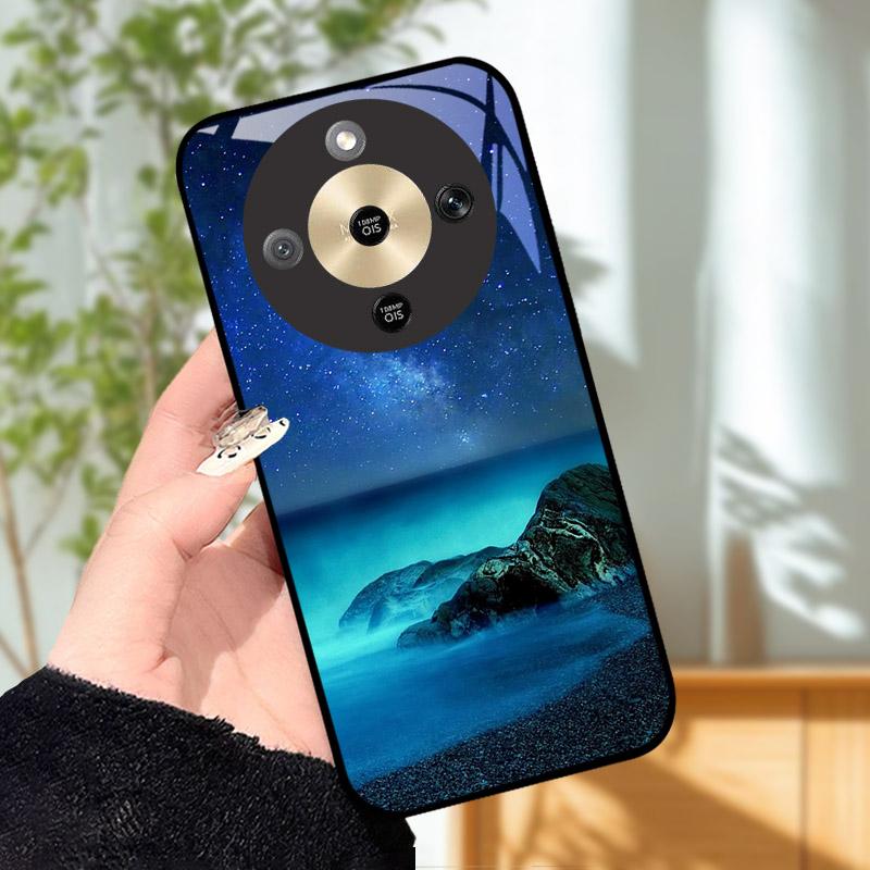 For Honor X9d MTN-NX1 Case Cool Fashion Painted Cover Tempered Glass Phone Cases For Honor X9 D HonorX9d 5G Cover Shell Fundas