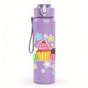 1PC Cupcake Birthday Party Dessert Print 750ml Color Plastic Sports Water Bottle Leakproof Flip Straw Lid Suitable for Sports Office Home Use