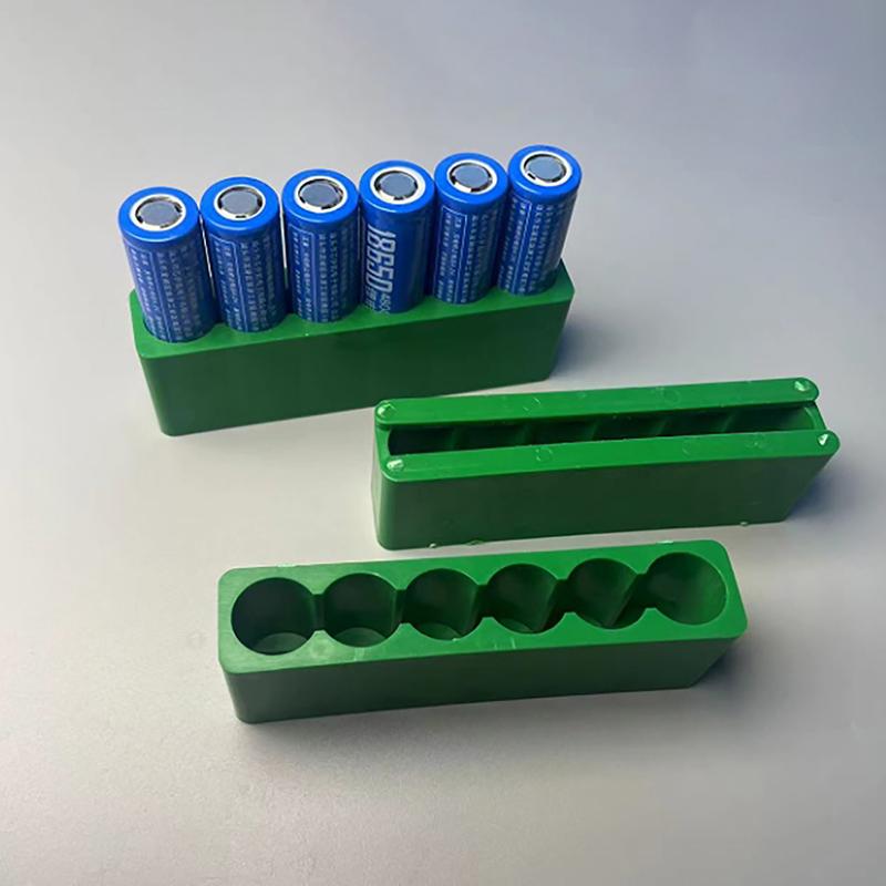 Suport fix pentru baterie cu litiu 18650 Șase pachete de baterii Dispozitiv de fixare din plastic ABS Sudura rapidă prin puncte Suport cu două fețe pe un singur rând