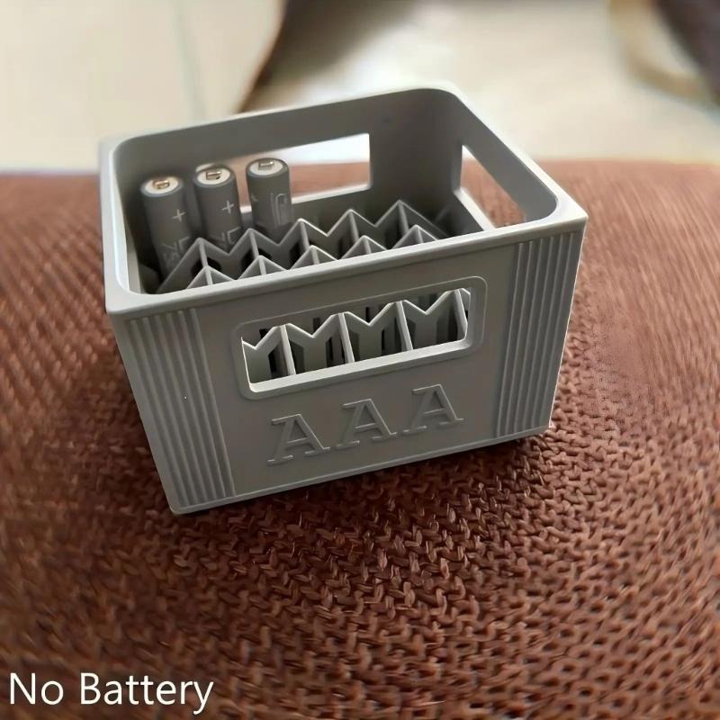Battery Storage Box Beer Crate Type Battery Organiser With Stackable Design Stores 20 2A Or 30 3A Batteries Box