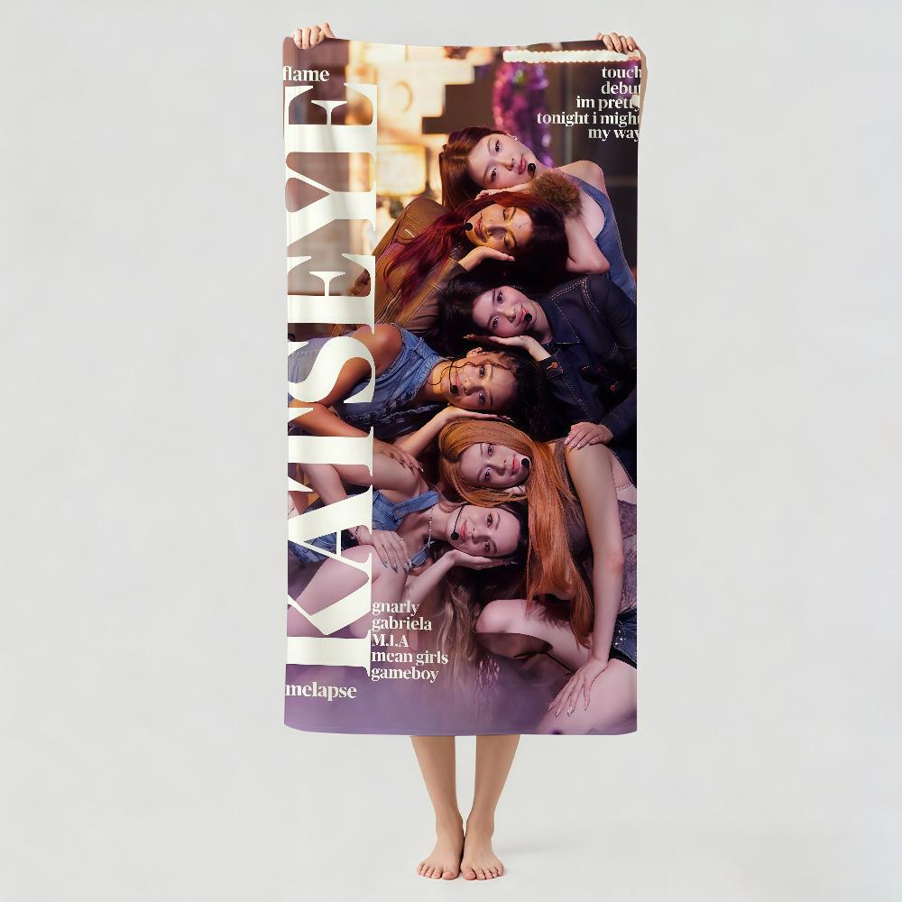 Girl group K-KatseyeS Towel Drying Bath Towel Applicable To Light Swimming Camping Yoga Beach Out