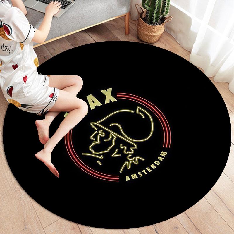 AFC Ajax Round Area Rug,Carpet Rug for Living Room Bedroom Sofa Playroom Decor,Non-slip Floor Mat