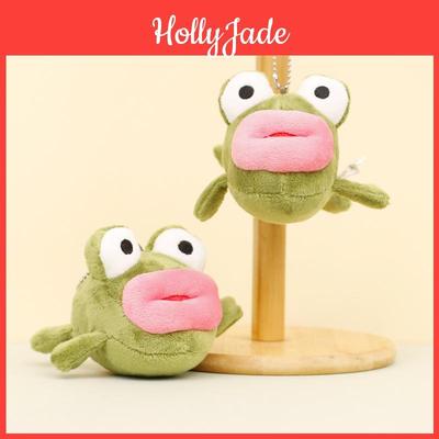 Zachte Pluche Kikker Sleutelhanger Heerlijk Cartoon Dier Tas Accessoire Met Grote Lippen