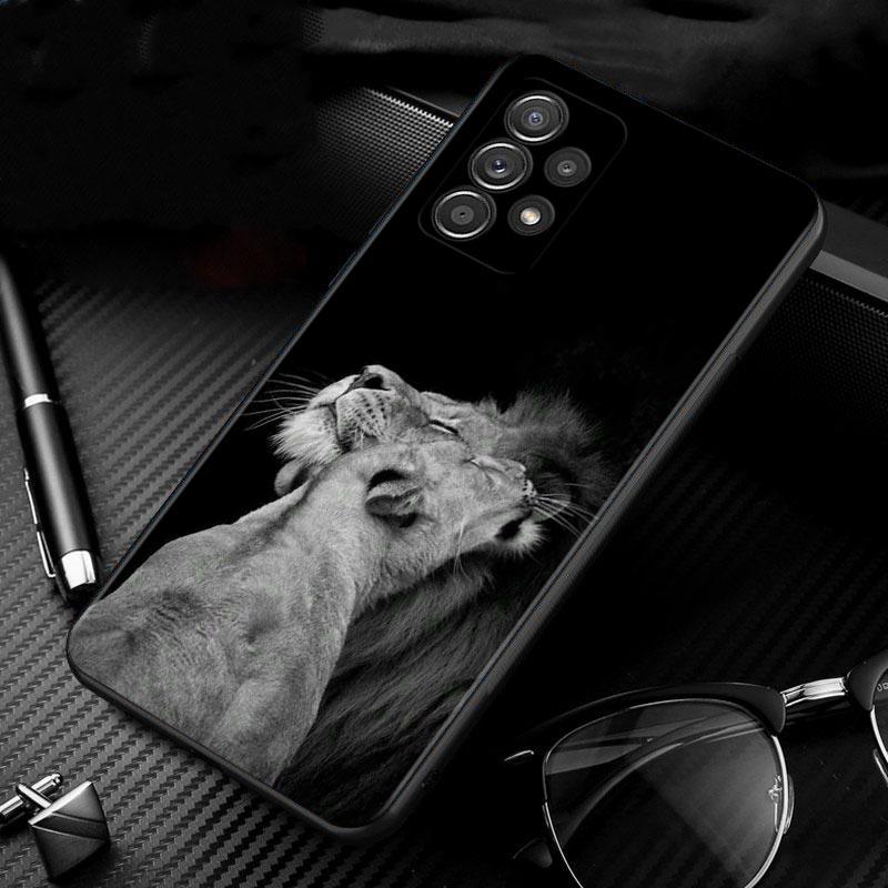 

Чехол со львом для Samsung Galaxy A51 A71 A41 A31 A11 A01 A72 A52 A42 A32 A22 A21s A02s A12 A02, черный силиконовый чехол для телефона Samsung A51 5G