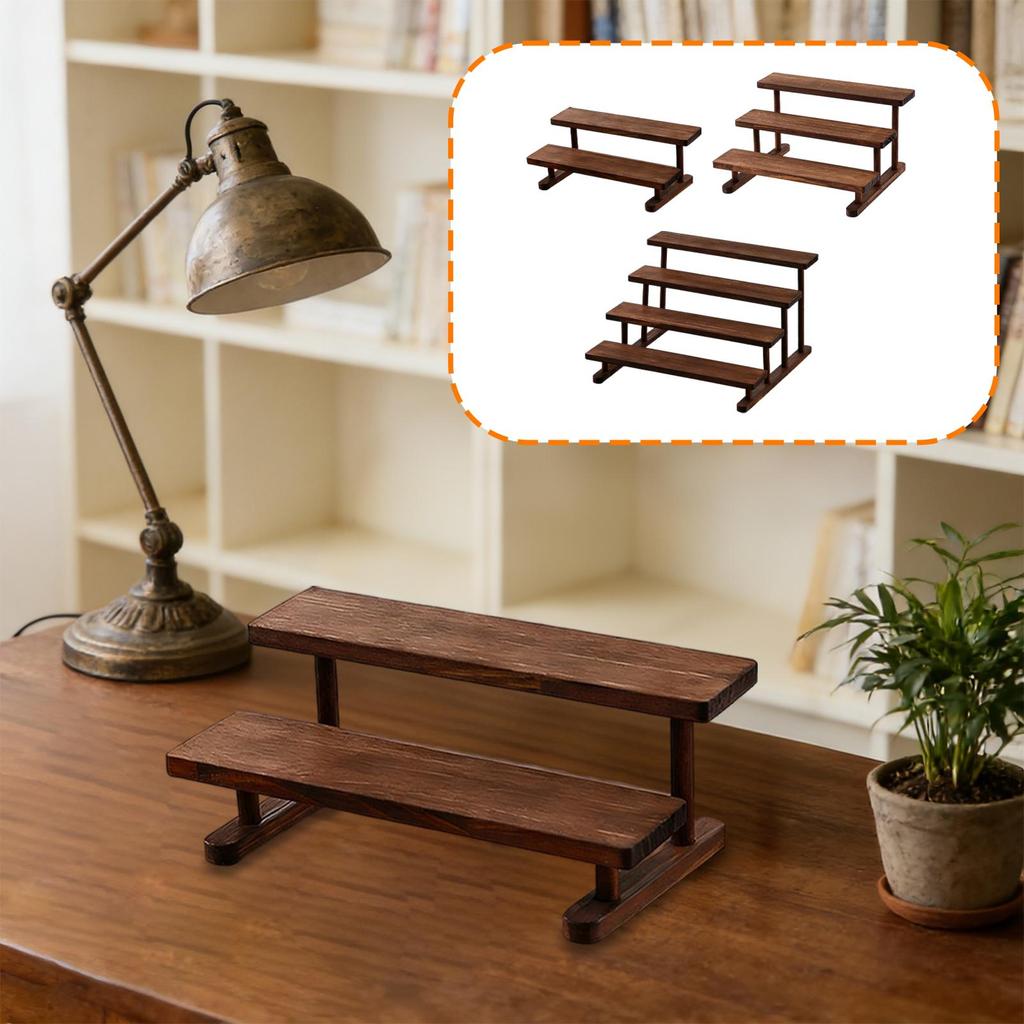Wooden Display Riser Figure Display Stand Decoration Multipurpose Cupcake Stand for Collections Desserts Crafts Makeup Vendor
