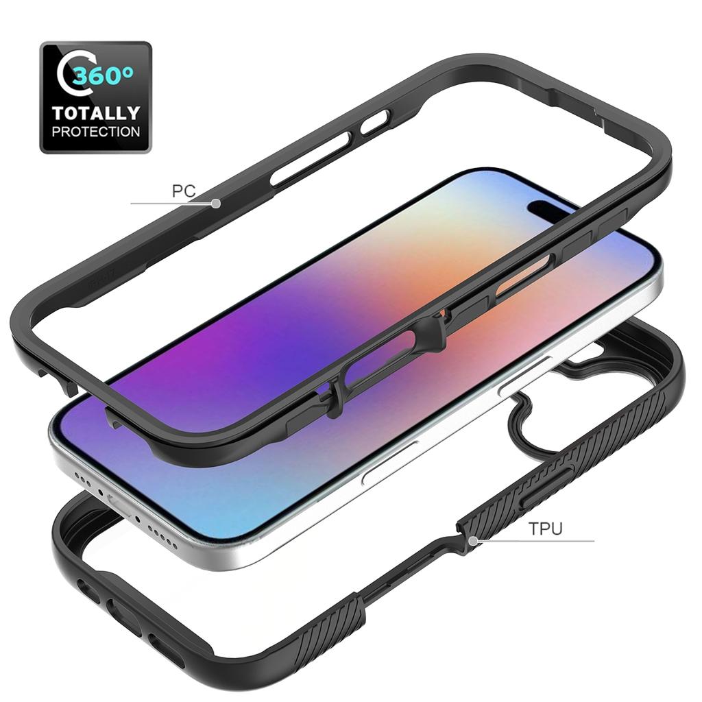 For iPhone 17 Case Anti Drop 2 in 1 PC+TPU Phone Cover