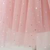 European & American One-Shoulder Sequin Princess Dress for Kids - Evening Mesh Puffy Skirt
