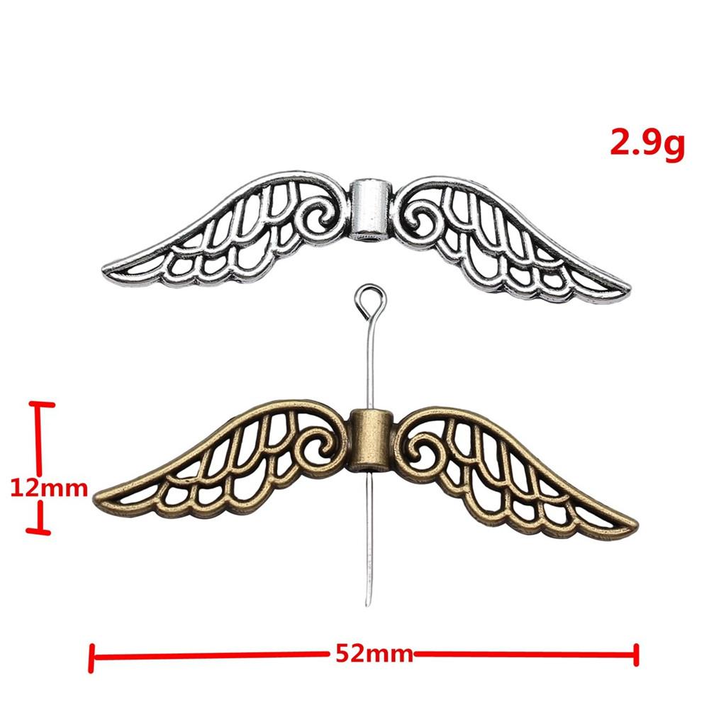 Angel Wing Beads Spacer Small Hole Butterfly Charms For Spiritual Jewelry