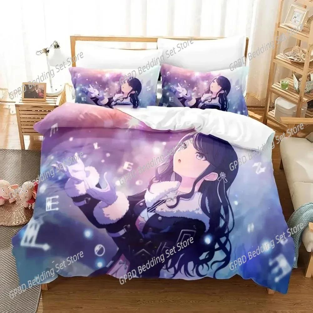 Comforter Anime Project Sekai Hoshino Ichika Comfortable Duvet Bedding Set Children Bedroom Decoration Home Textile