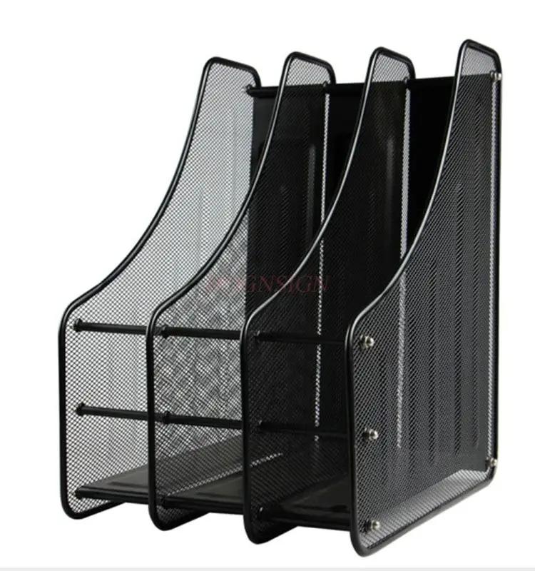1pcs Triple hollow metal mesh material miscellaneous file frame file holder desktop file storage office supplies