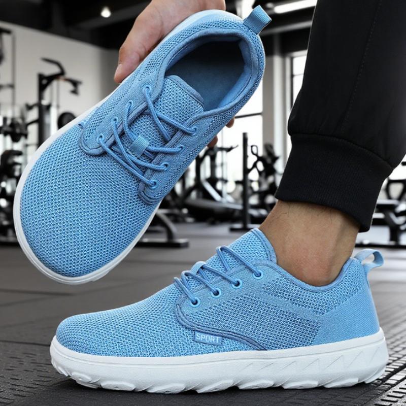 

Мужские туфли с широким носком, дышащие сетчатые, амортизирующие, легкие, удобные кроссовки, обувь для марафонского бега, минималистичная обувь для большой стопы 36