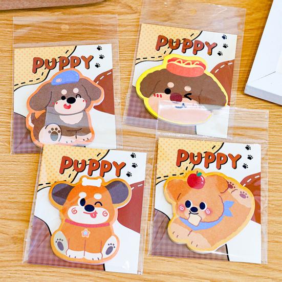 2Pcs Dachshund Message Pad Set Cute Puppy Shaped Self-Adhesive Memo Pads for Students Office No Residue Animal Memo Pads