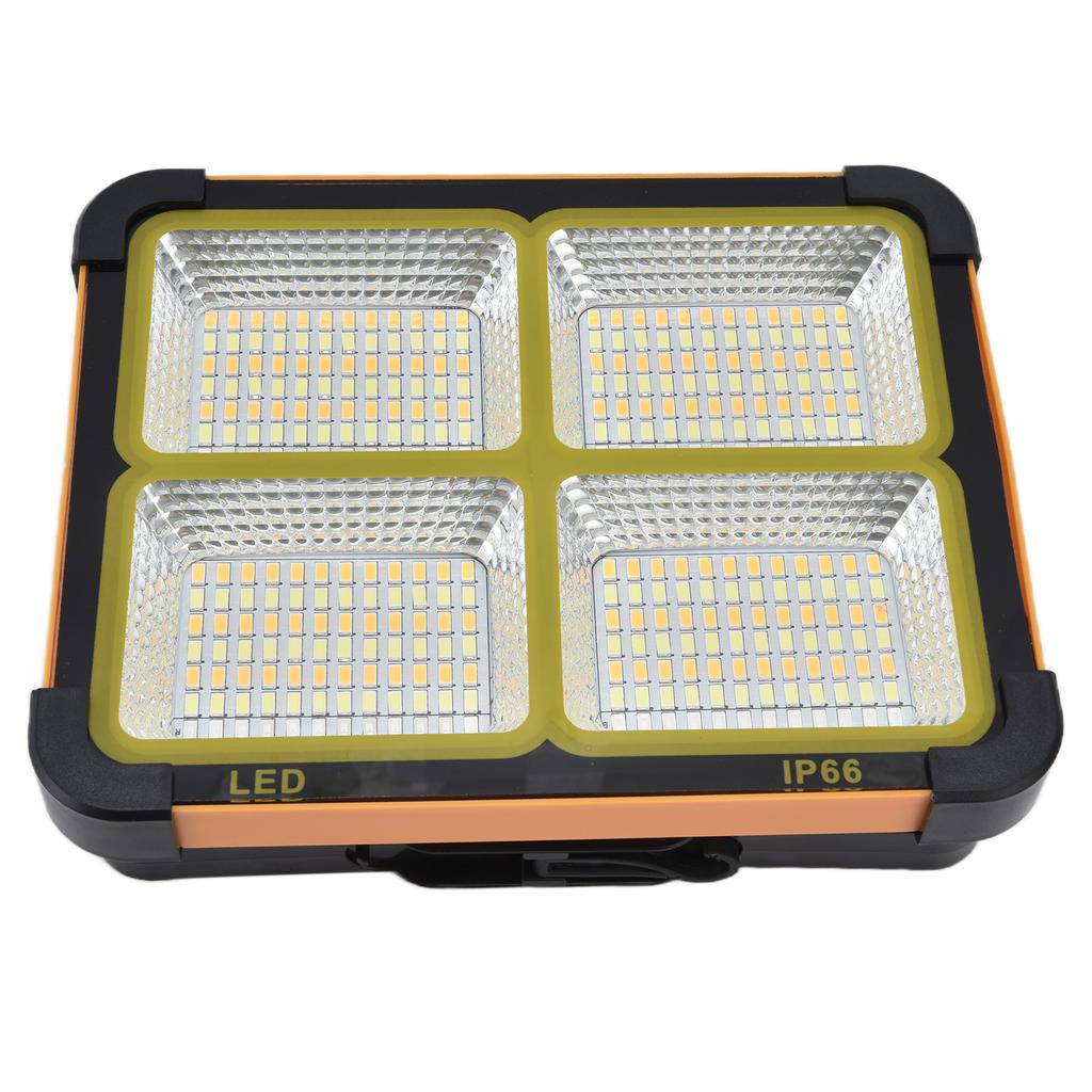 Solar Work Light LED Rechargeable 4 Modes 1000W Waterproof Portable Outdoor Work Lamp for Camping