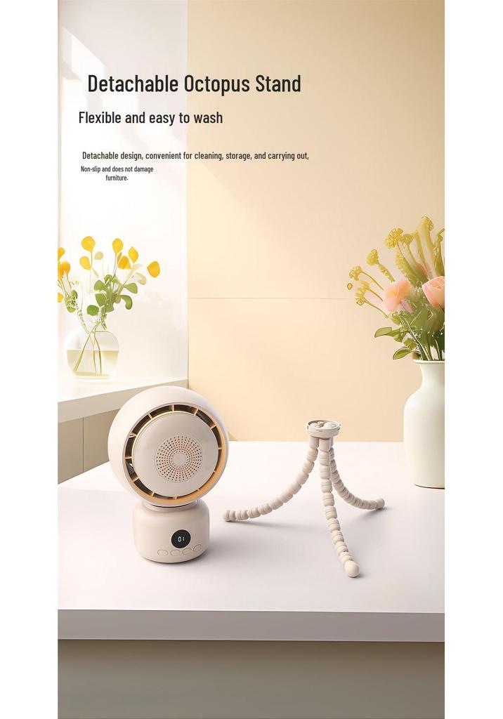Leisu Octopus Baby Stroller Fan: Oscillating, Portable, Music-Enabled, Clip-On Desk Fan