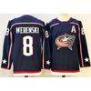 Mens Ice Hockey Practice Jersey Team Uniform 8 WERENSKI 38 JENNER Cotton Blend Sport Shirt Adult Players