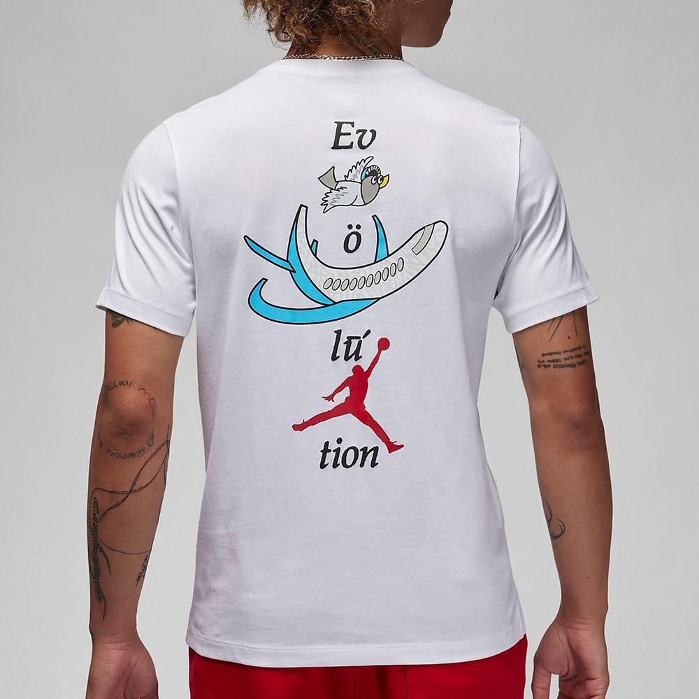 New Jordan T Shirts Men's White FB7469-100