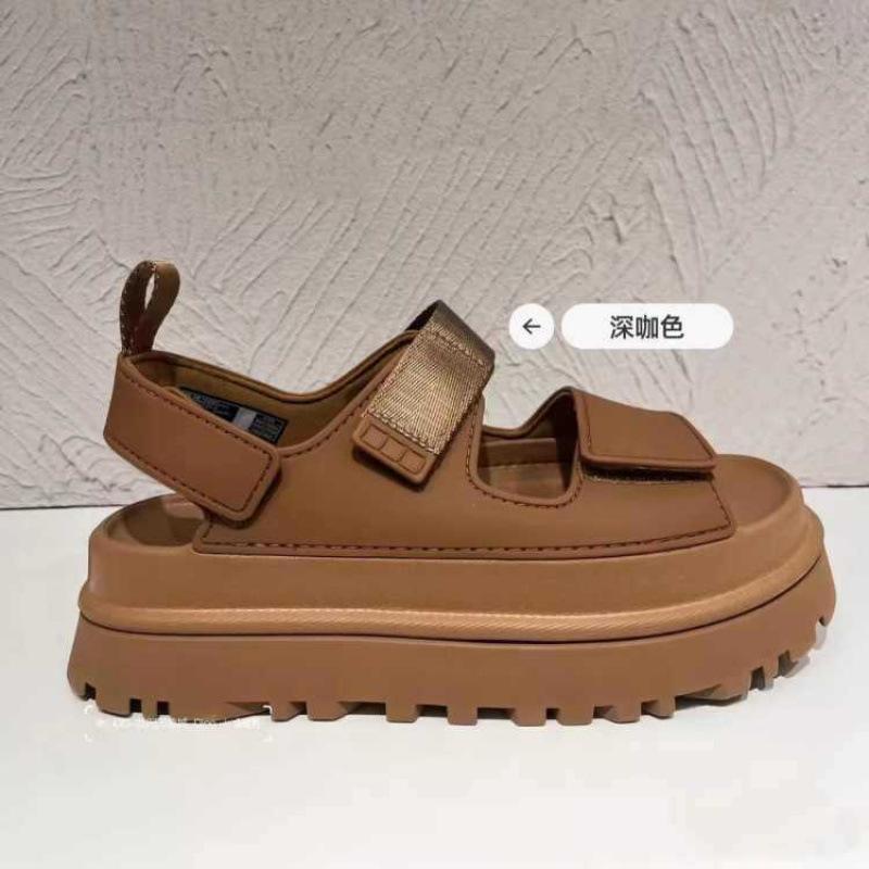 2025 spring and summer new Velcro muffin thick sole heightening comfortable versatile casual sports open-toed sandals women's outer wear