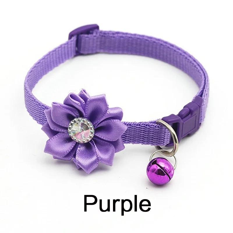 Colorful Cute Collar for Cats and Dogs Flower Bell Adjustable Collar with Bell Collar Pet Supplies 7 Colors Are Available
