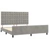 Bed Frame without Mattress Light Grey 160x200 cm Velvet