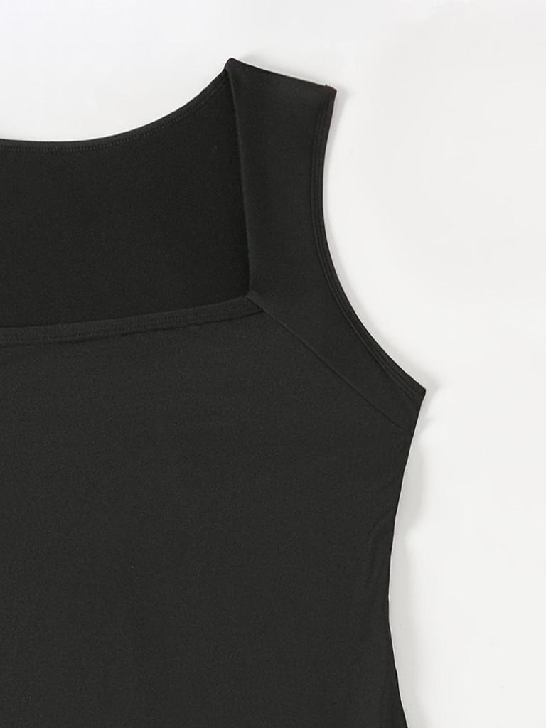 2024 Square Neck Seamless Yoga Jumpsuit with Flared Pants