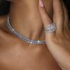 4mm Iced Out Bling Cz Tennis Ketting voor Vrouwen Hip Hop 5A Kubieke Zirconia Luxe Elegante Choker Bruiloft Verloving Sieraden