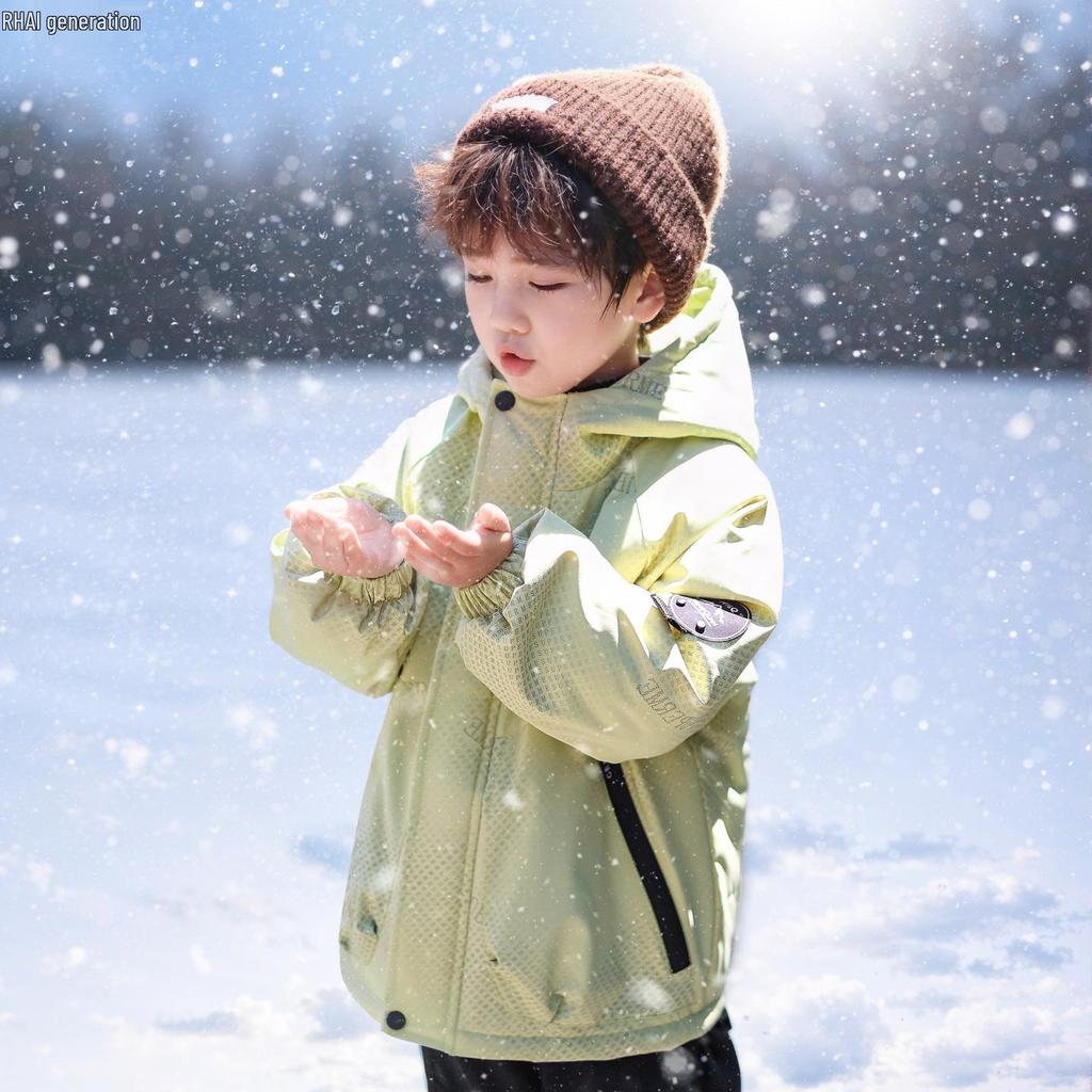 Boys' Lightweight Cotton Jacket - Autumn/Winter 2025 Style: Cool Baby Trench Coat with Padded Cotton for Winter