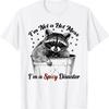 Funny Quote I'm Not A Mess Spicy Disaster Raccoon T Shirt