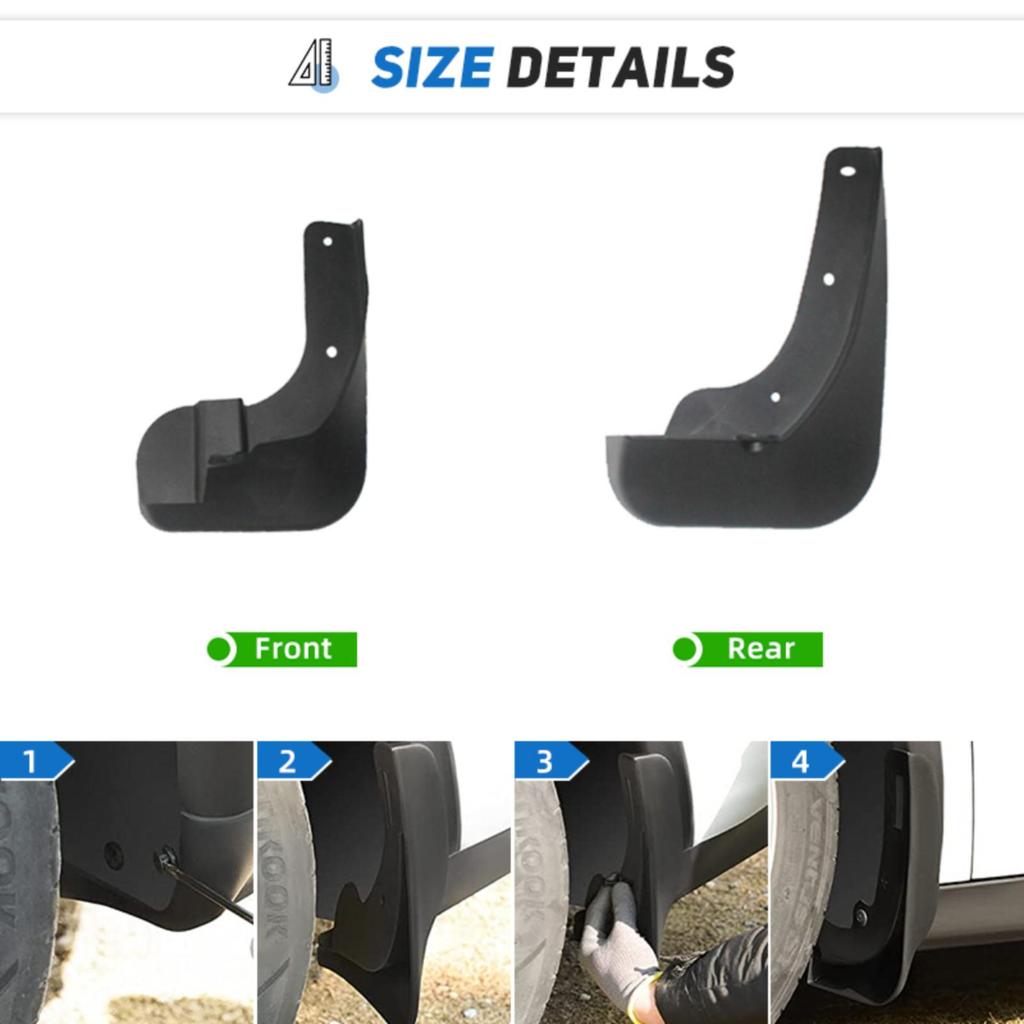 4PCS Car Mud Flaps Splash Guards Mudguards Car Mud Flaps Compatible with  Toyota  Yaris Sedan 2014 2015 2016 2017 2018 2019
