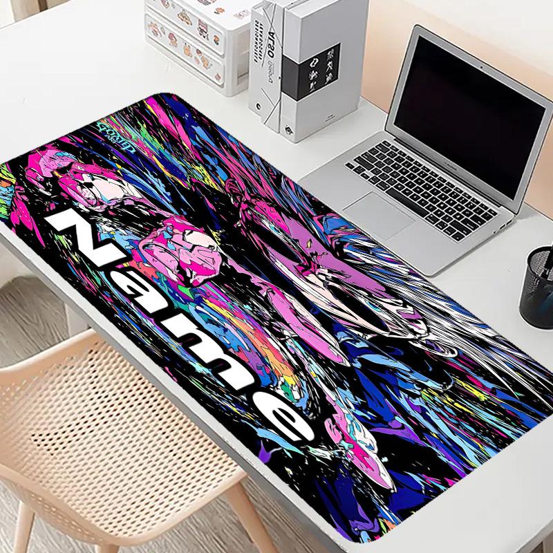 Personalizowana podkładka pod mysz z motywem Jujutsu Kaisen z imieniem, Mata na biurko do laptopa PC, Dekoracyjna mata na biurko do domu, Podkładka pod klawiaturę, Prezent