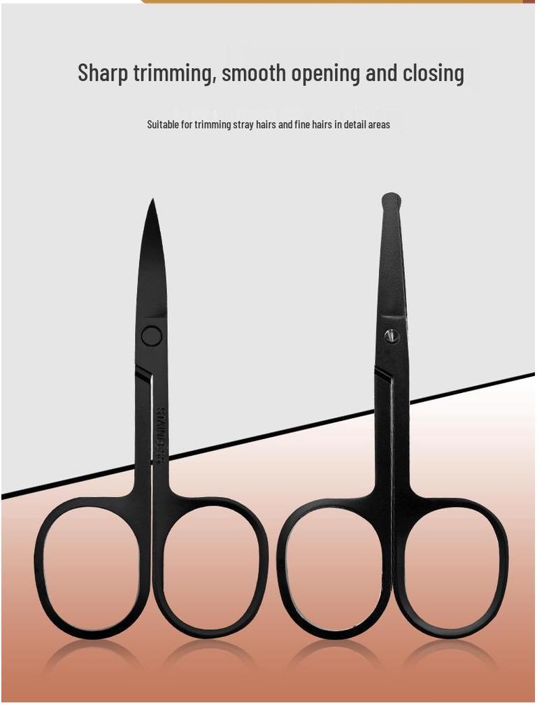 18-Piece Black Angled Nail Clipper Manicure & Pedicure Set