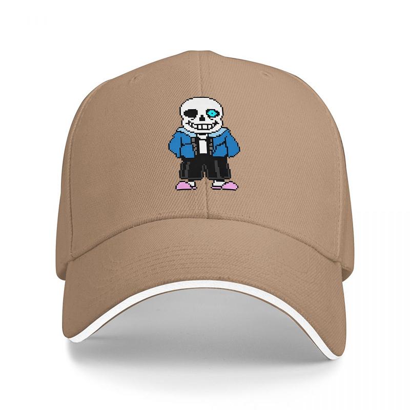 Undertale Sans Character Baseball Cap Black Adjustable Hat with Pixel Art Design for Fans of the Game and Anime Style Fashion
