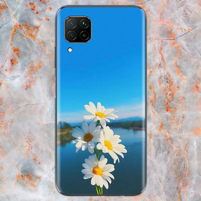 Sommer Gänseblümchen Sonnenblume Für Huawei Mate 40 30 20 20X 10 RS P Smart 2021 2020 Z S Pro Plus Lite 2019 Handyhülle Schale