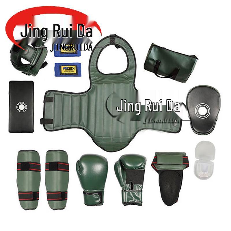 JINGRUIDA 10-Piece Adult Boxing & MMA Protective Gear Set