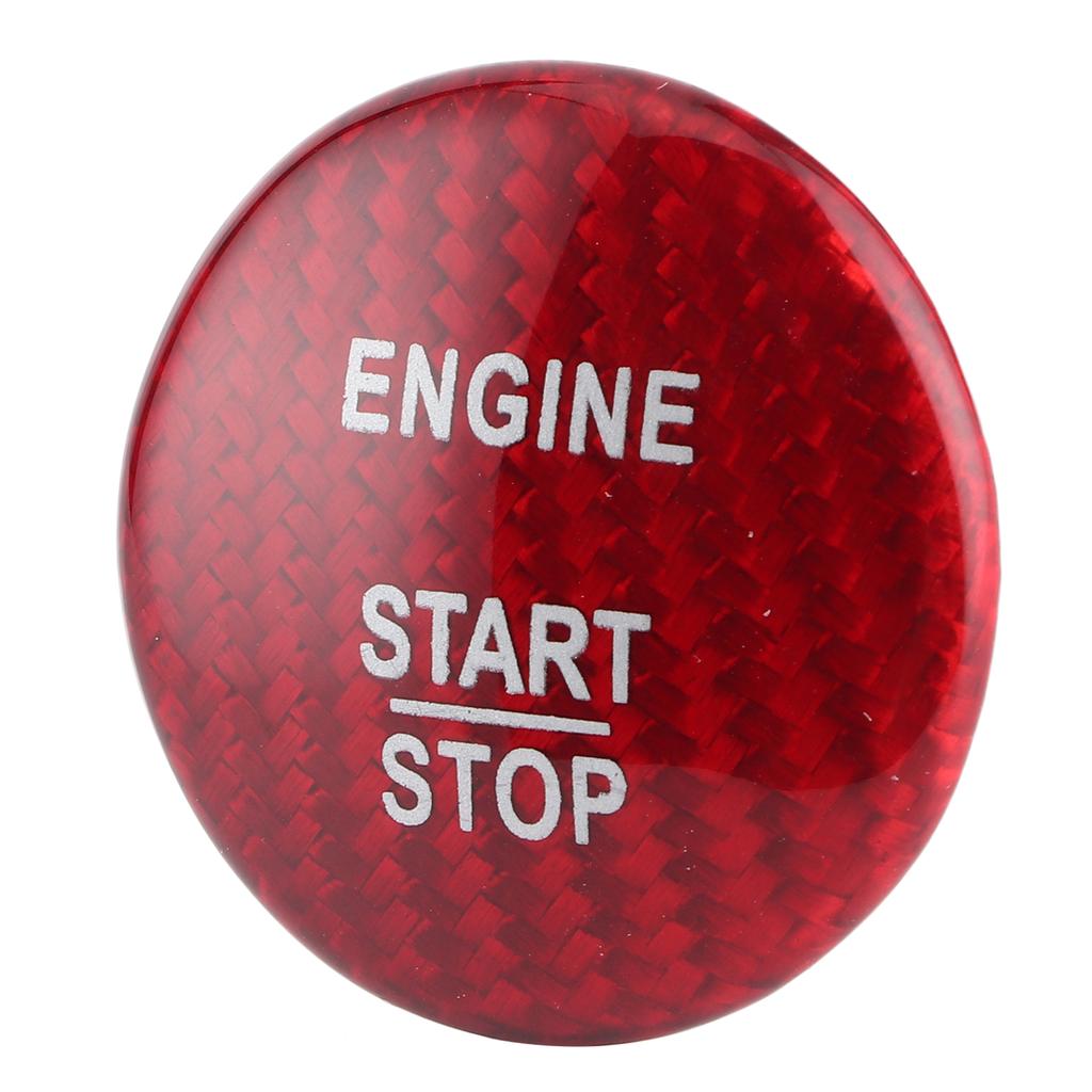Kryt tlačítka start/stop motoru z uhlíkových vláken pro Mercedes B C E S CLA CLS třídyČervený