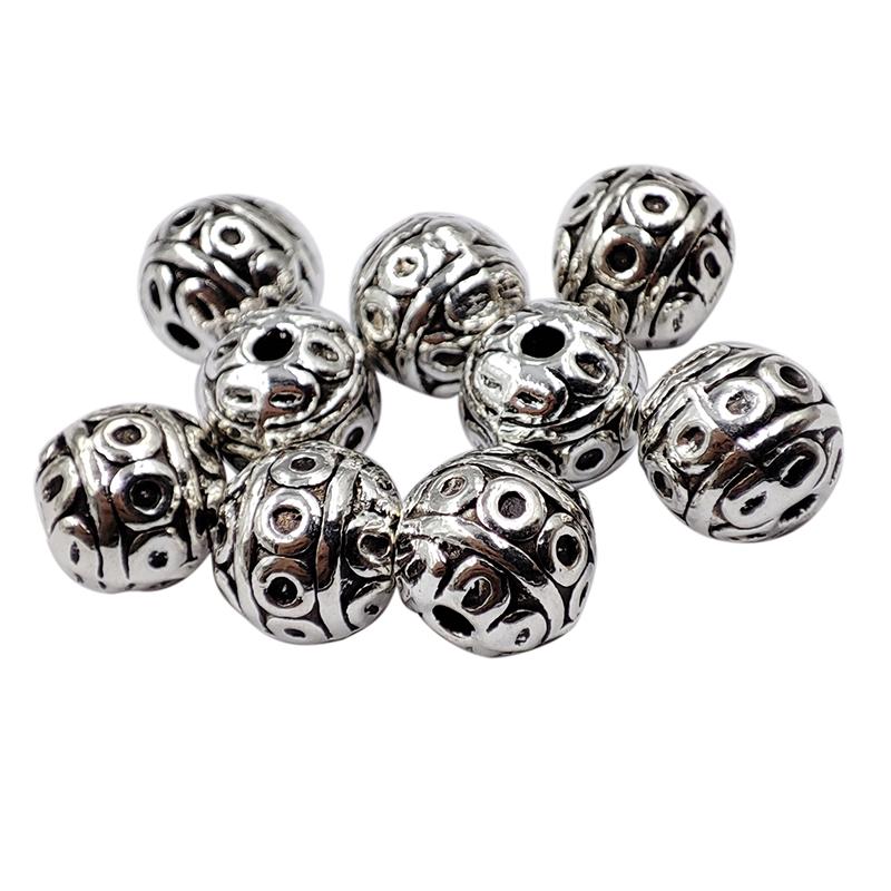 

Товары для вечеринок 5 стилей, ожерелье, браслет, оптовая продажа для изготовления ювелирных изделий, 10 шт., кулон из тибетского серебряного сплава, свободные бусины, поделки своими руками Ball